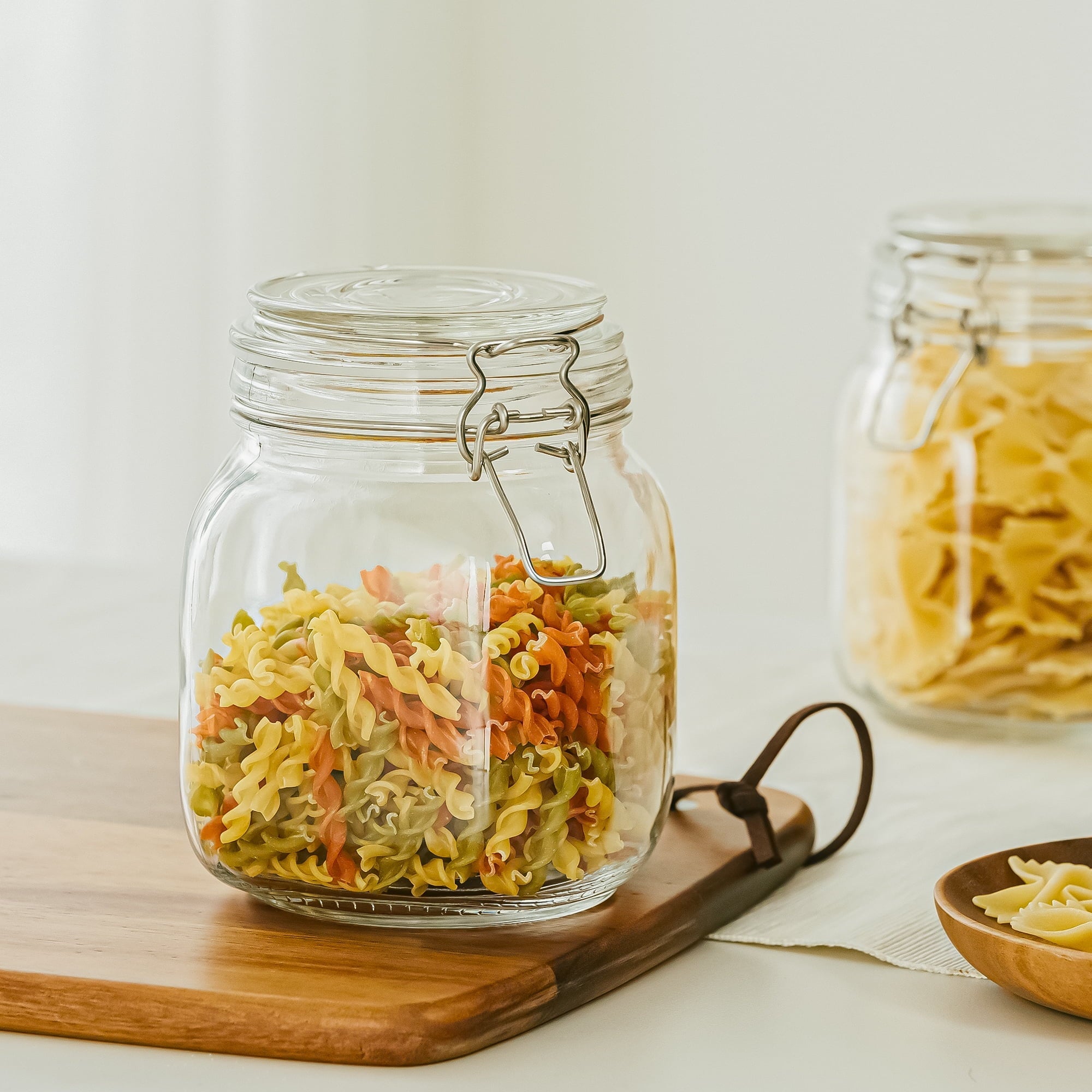 38 oz Glass Food Storage Jar Canister with Locking Airtight Lid, Kitchen Pantry Storage Container