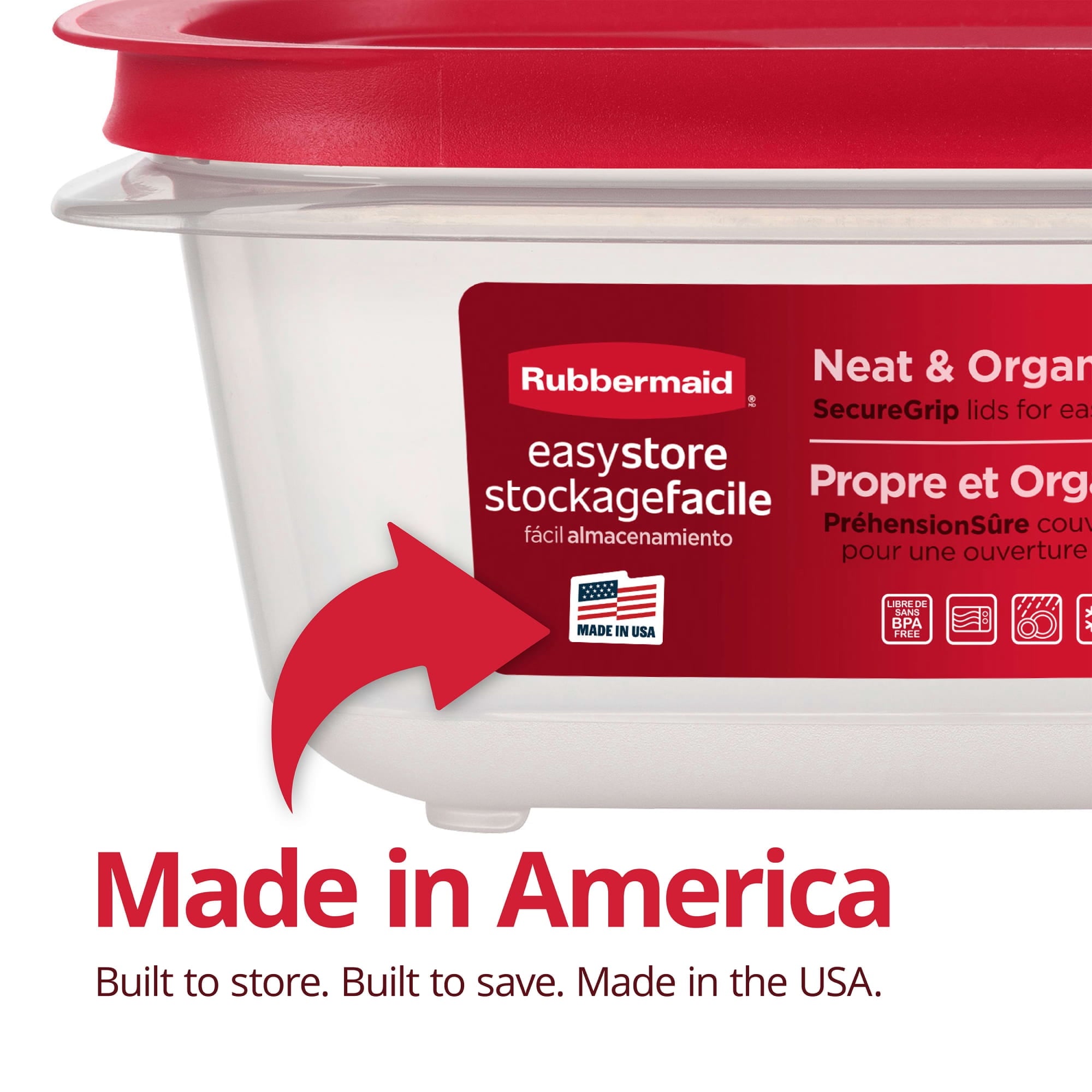 14.66-Cup EasyStore Square Container, Food Storage Container, Food Storage Container with Lids