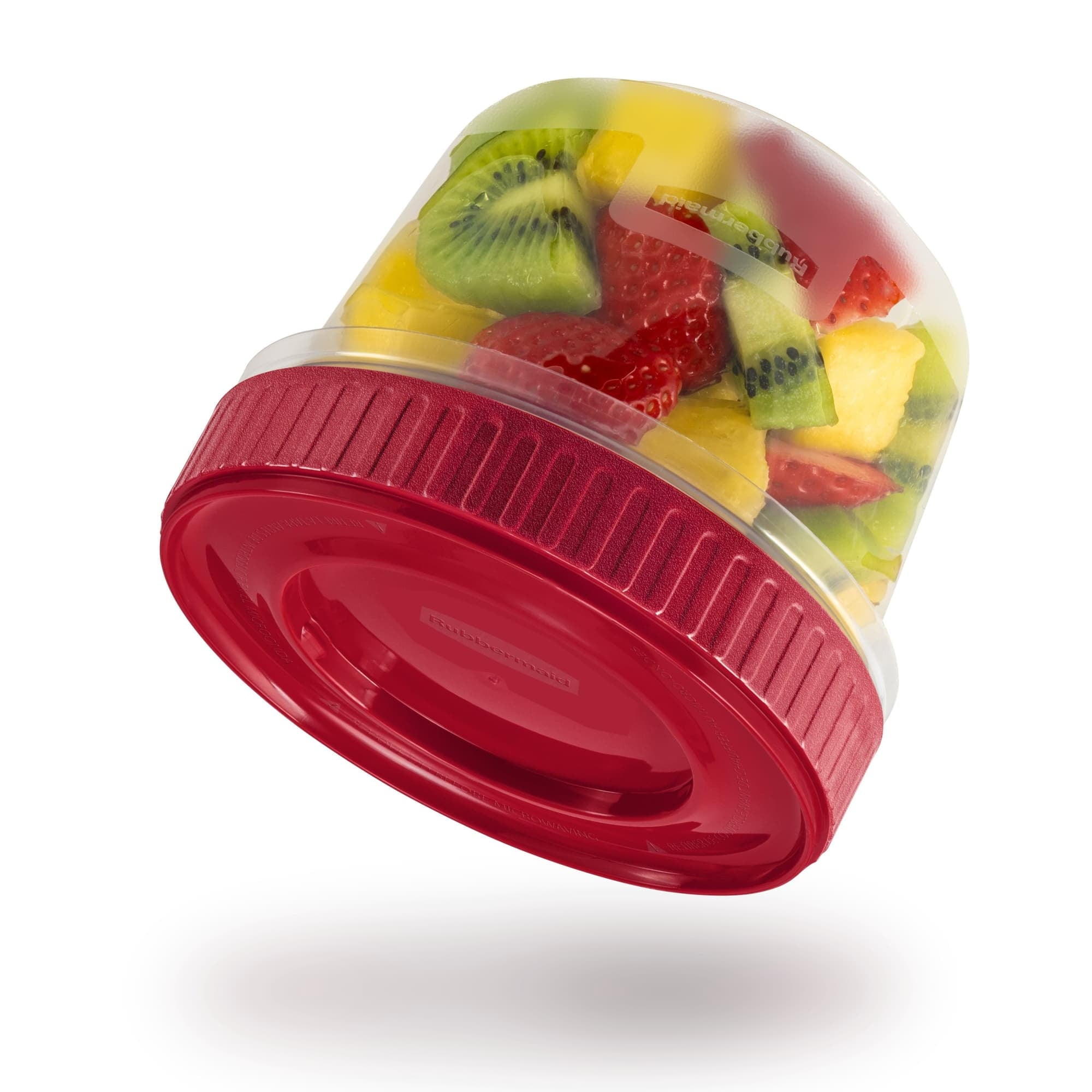 2.1-Cup Twist & Seal Food Storage Containers, Ruby Red, 3 pack