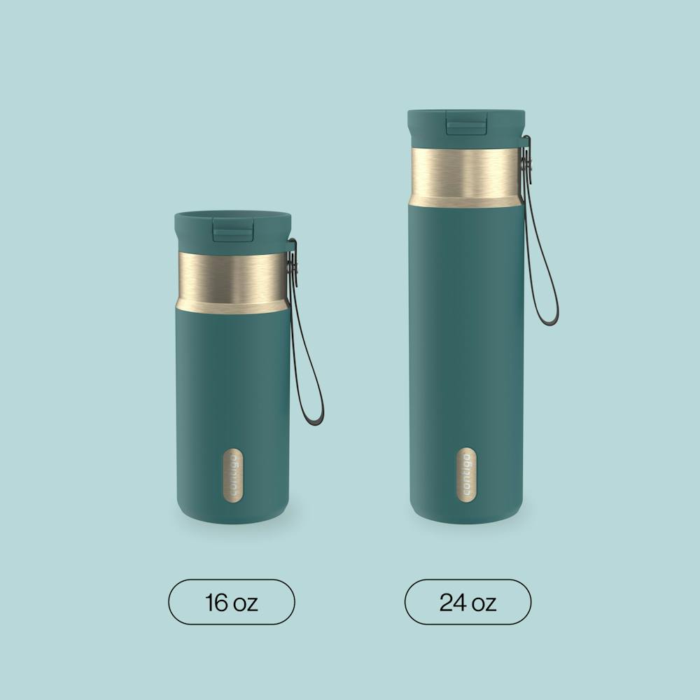 16 oz SnapSeal™ Bottle - Mineral Teal Champagne
