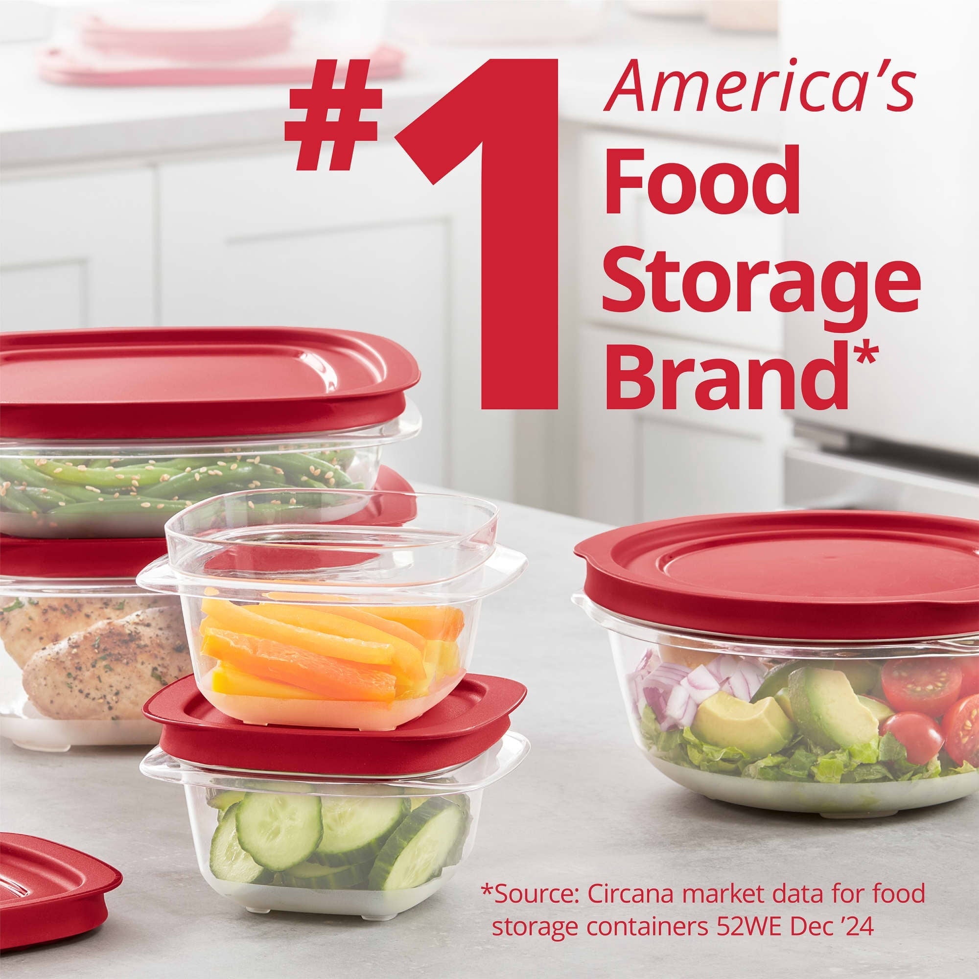 14.66-Cup EasyStore Square Container, Food Storage Container, Food Storage Container with Lids