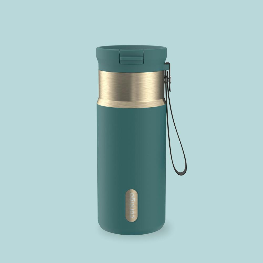 16 oz SnapSeal™ Bottle - Mineral Teal Champagne