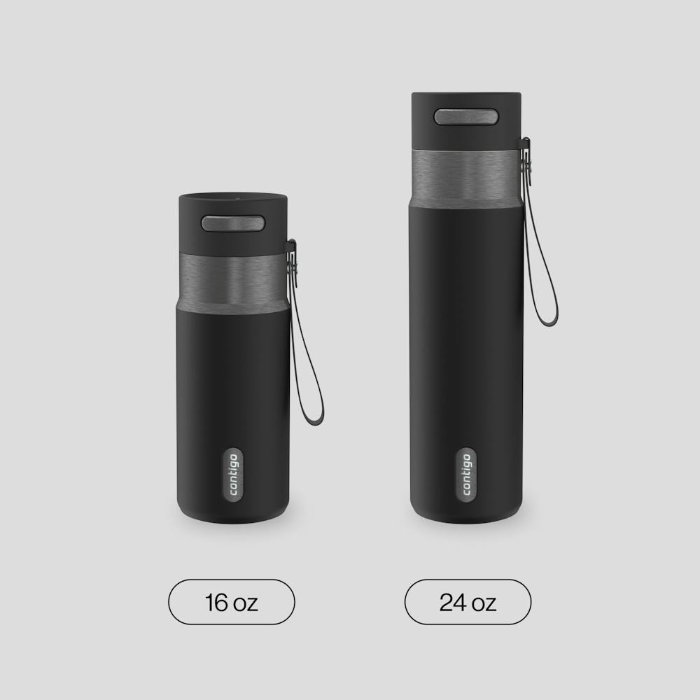 16oz AutoSeal® Bottle - Licorice Gunmetal