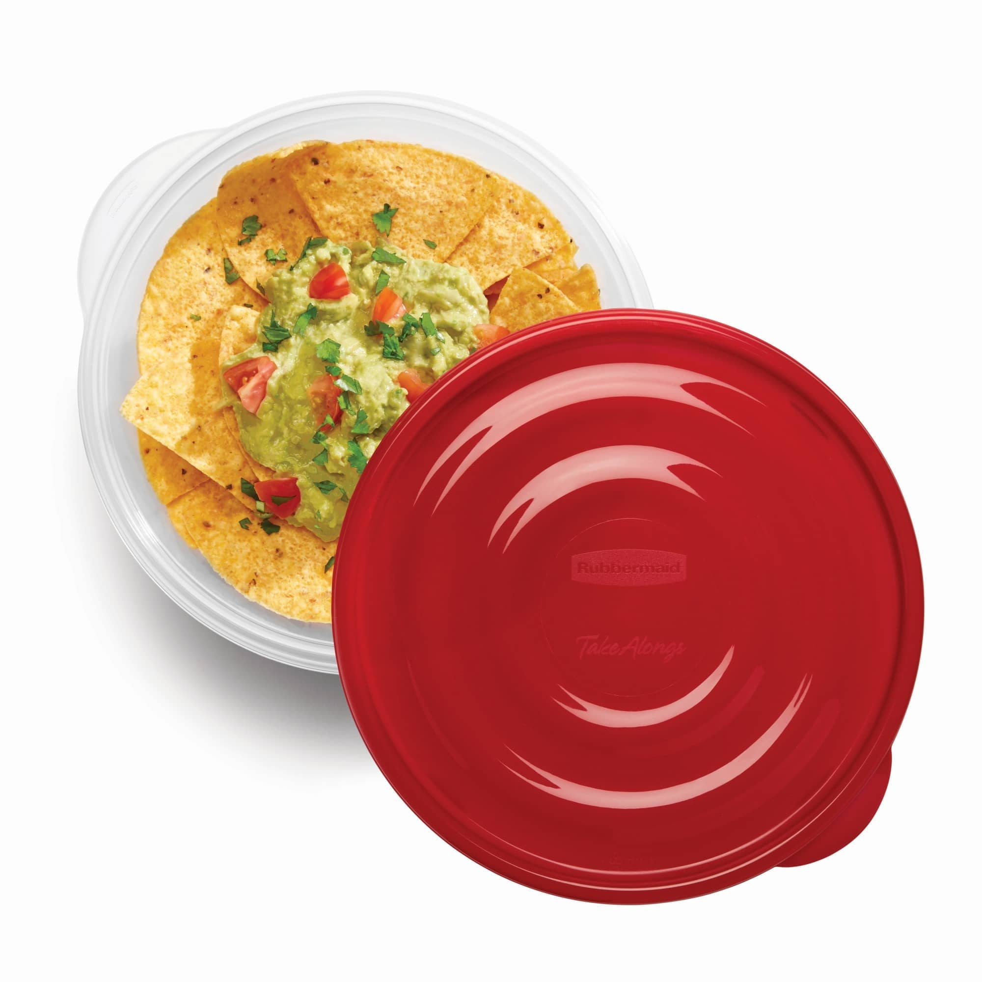 6.2-cup Round Food Storage Containers, Ruby Red, 3 pack