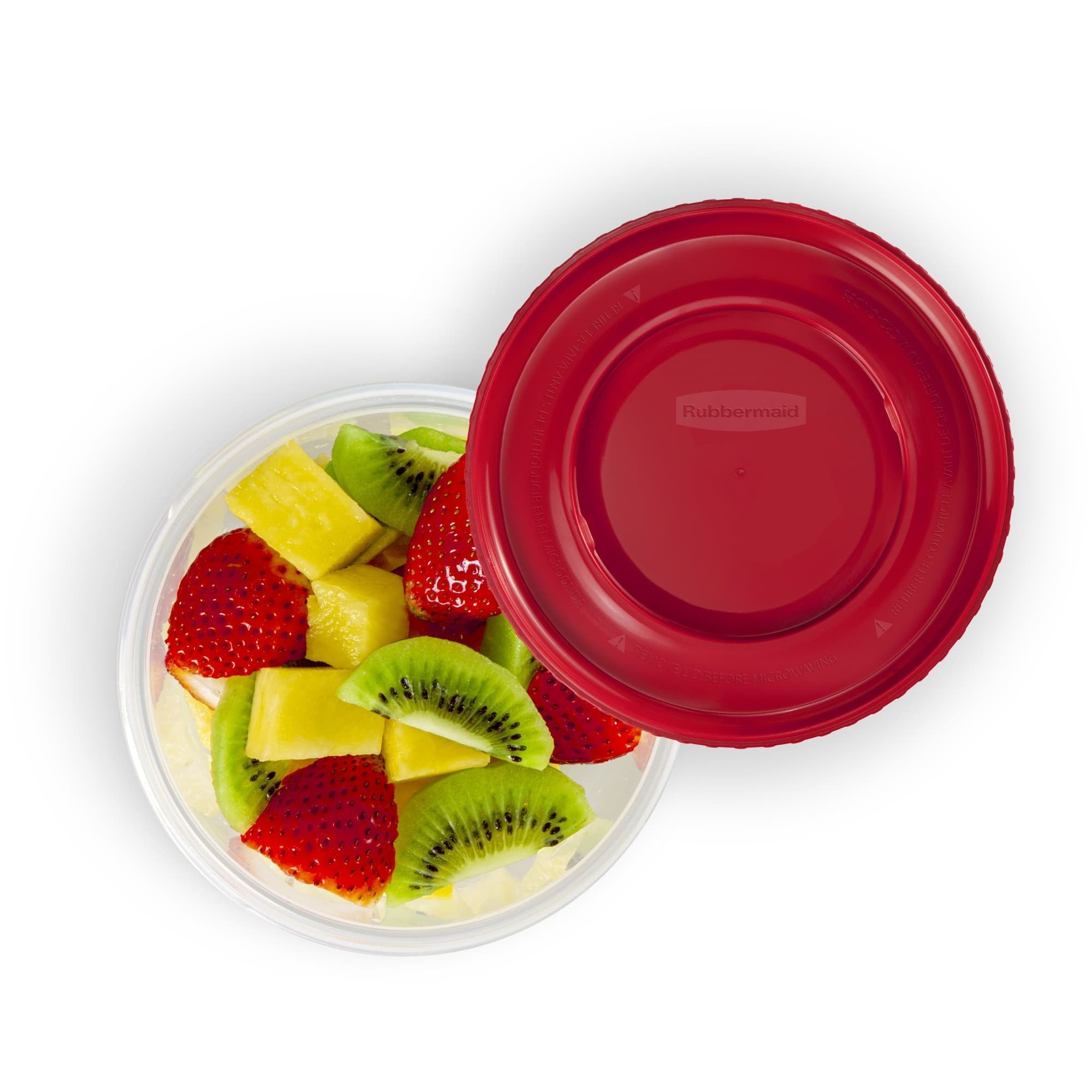 2.1-Cup Twist & Seal Food Storage Containers, Ruby Red, 3 pack