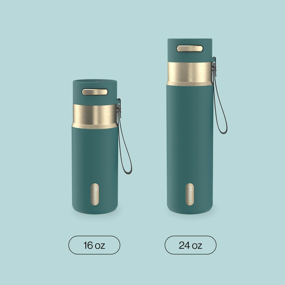 16oz AutoSeal® Bottle - Mineral Teal Champagne