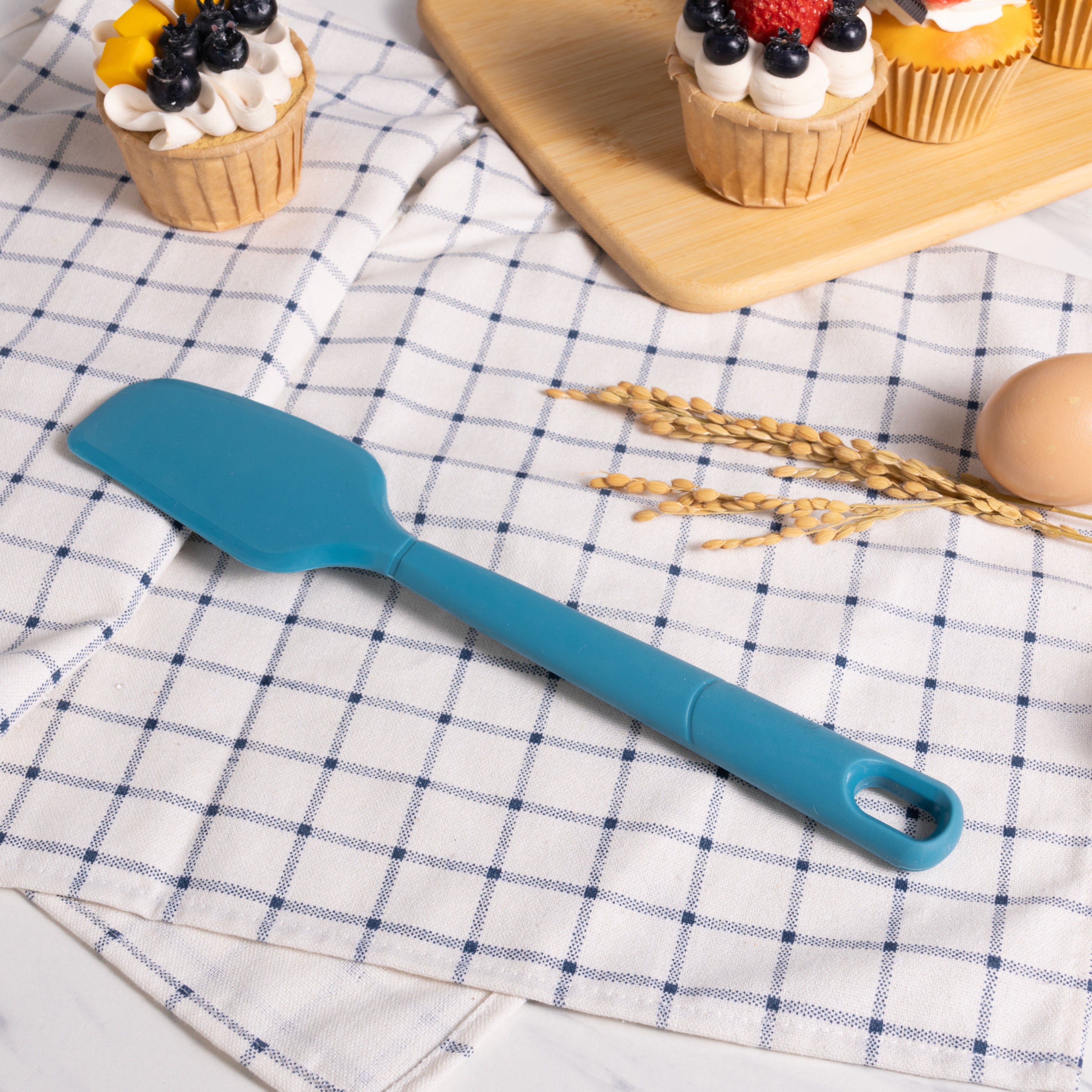 Silicone Food- Grade Blue 10.55" L Kitchen Spatula