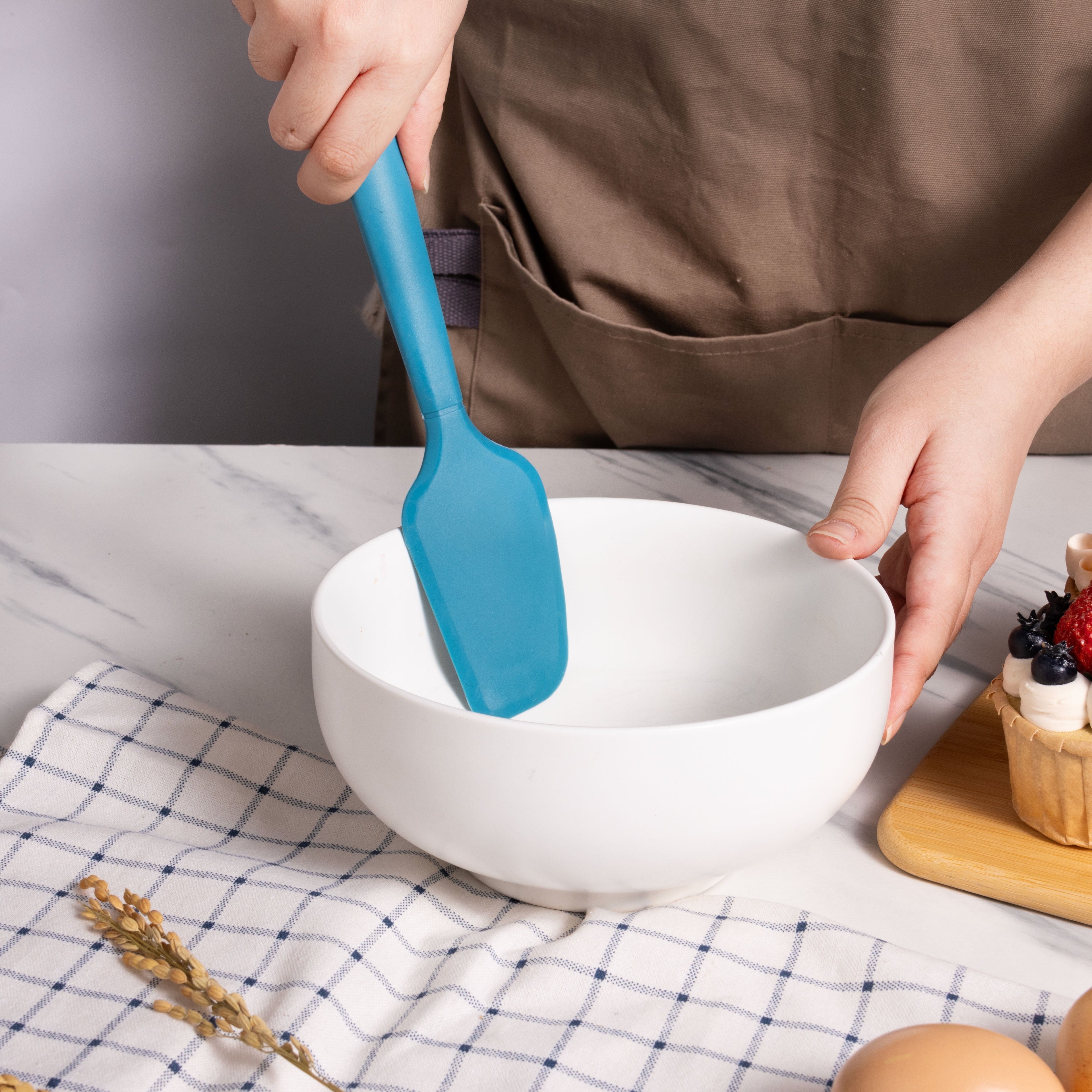 Silicone Food- Grade Blue 10.55" L Kitchen Spatula