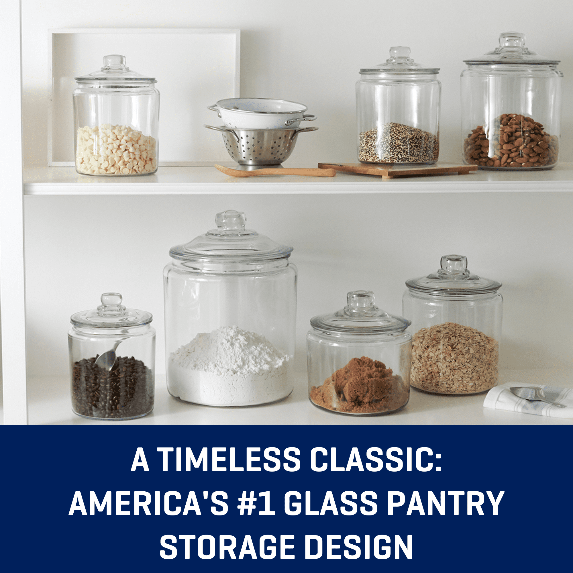 Glass Jar with Lid, 2 Gallon, Made for Pantry Jar Storage and Display