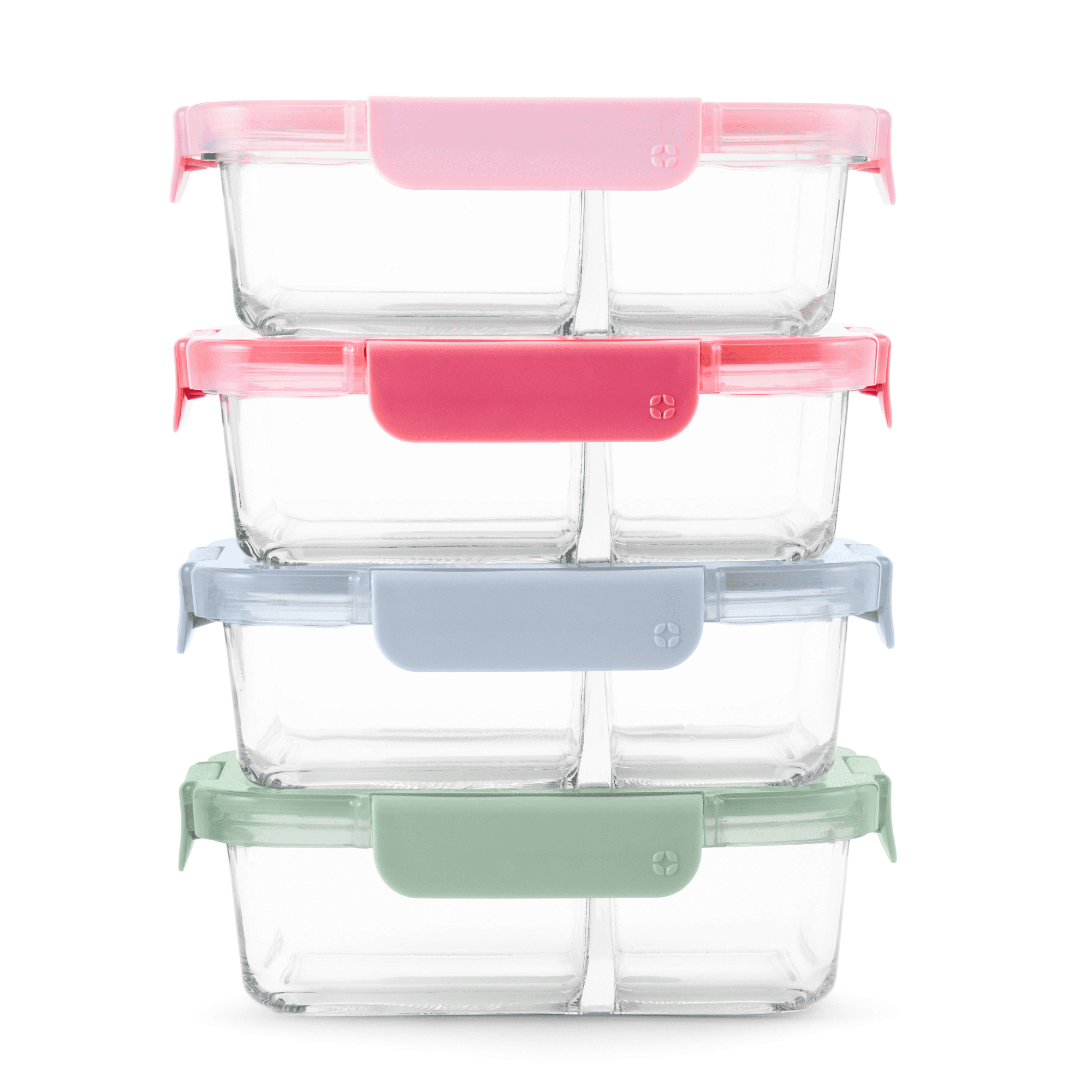 8pc 3.4 Cup Divided Glass Meal Prep Set