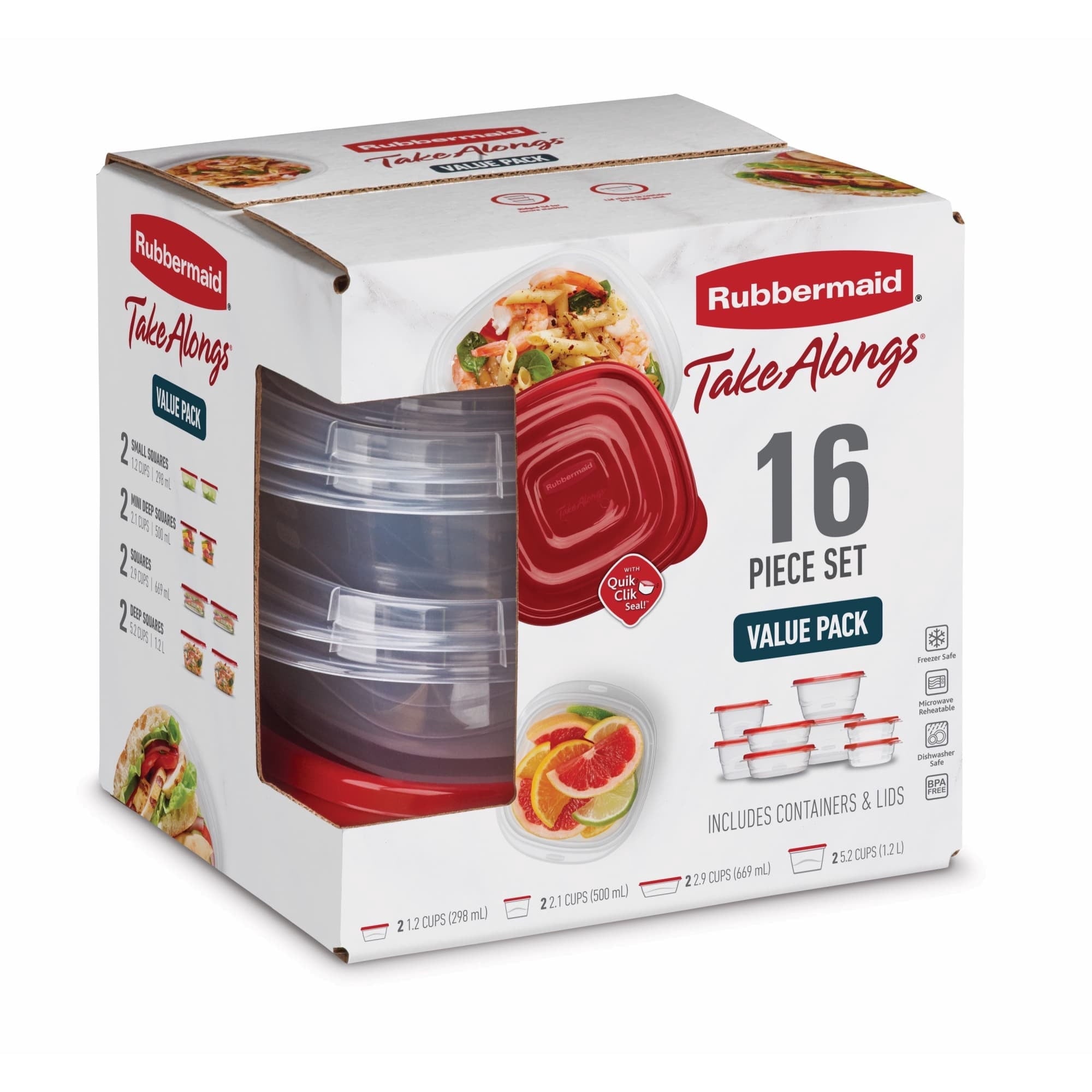 Food Storage Containers, 16 Piece Set
