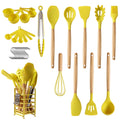 32 PCS Silicone Cooking Utensils Set, 446°F Heat Resistant Turner Tongs,Spatula,Spoon,Brush,Whisk