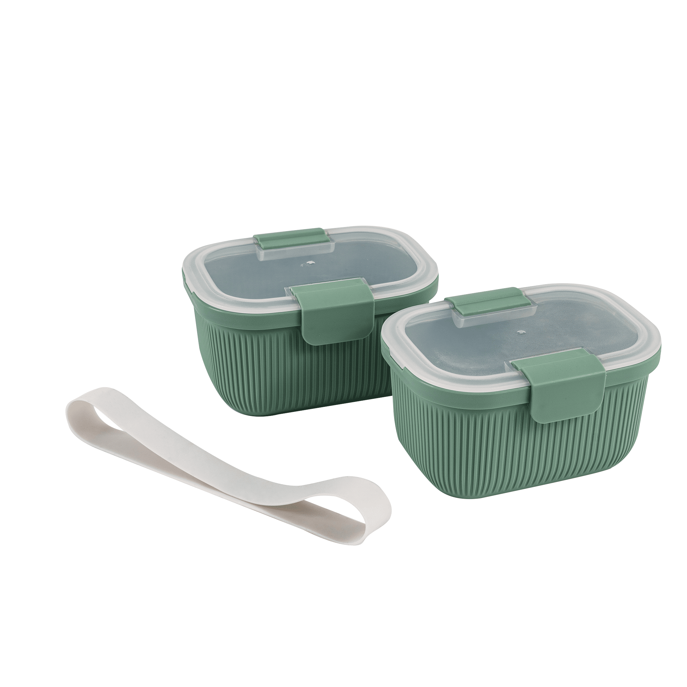 Food Storage Snack Container, Plastic, Rectangle, Green, 19oz Capacity, Best Used for On-the-Go Snacks and Small Port...