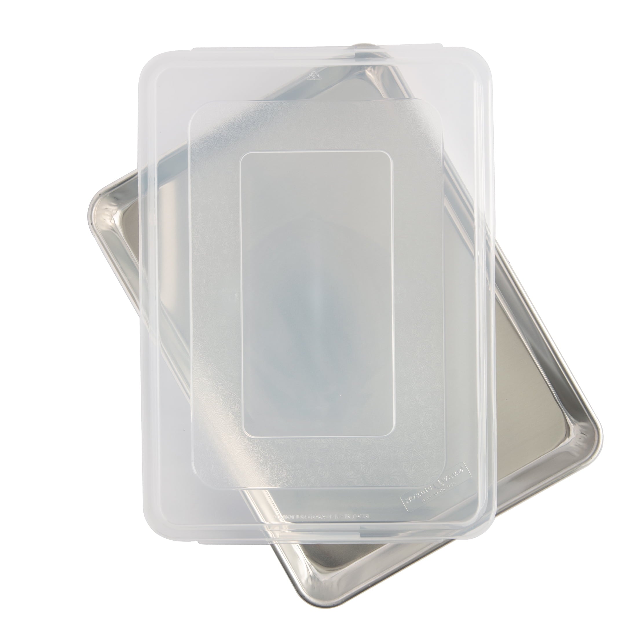 2 Piece Aluminum Bakeware Set with 13” x 18” High Sided Half Sheet Pan and Lid