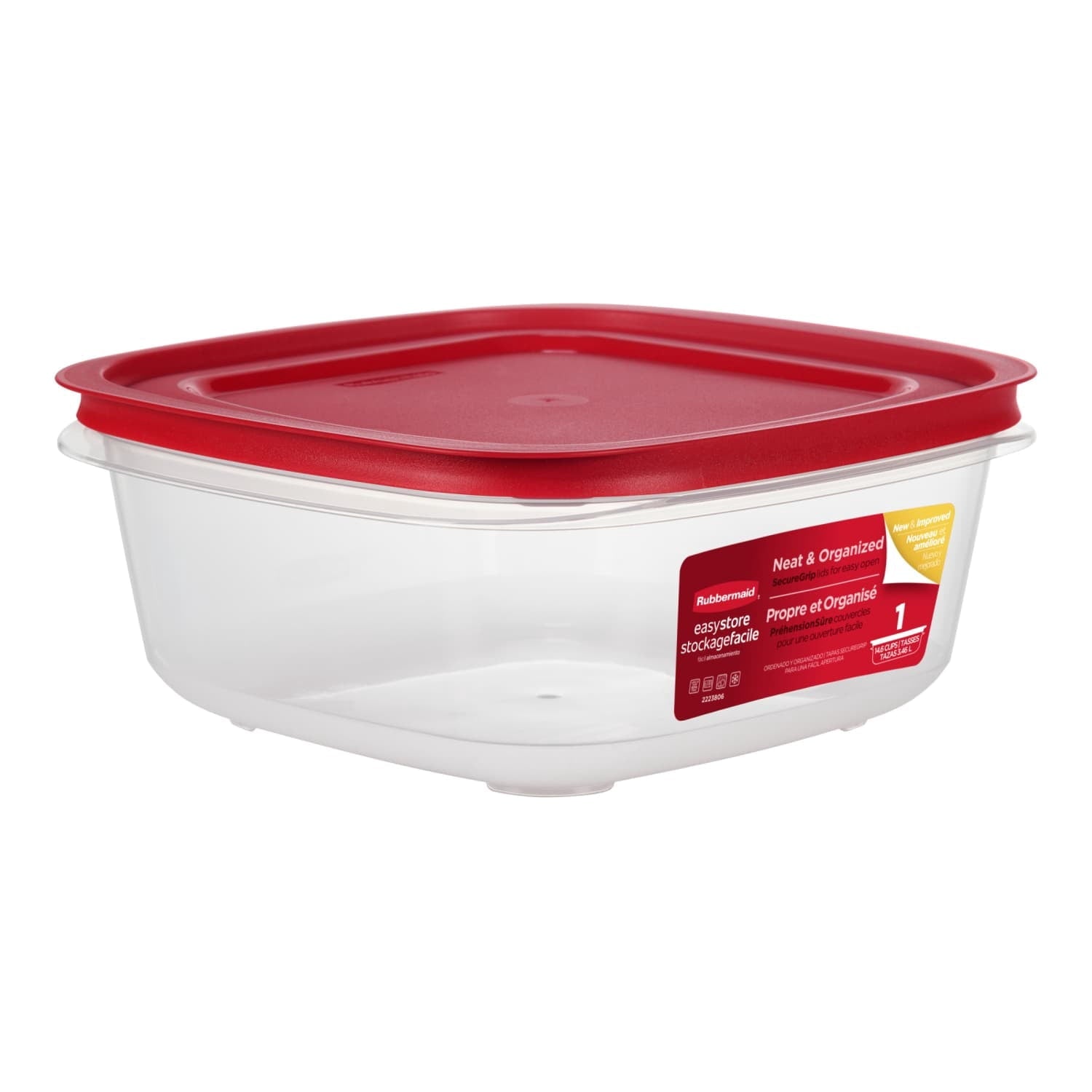 14.66-Cup EasyStore Square Container, Food Storage Container, Food Storage Container with Lids