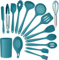 15-Piece Kitchen Utensils Set, Silicone Cooking Utensils with Holder, Non-stick Cookware Friendly & Heat Resistant - ...