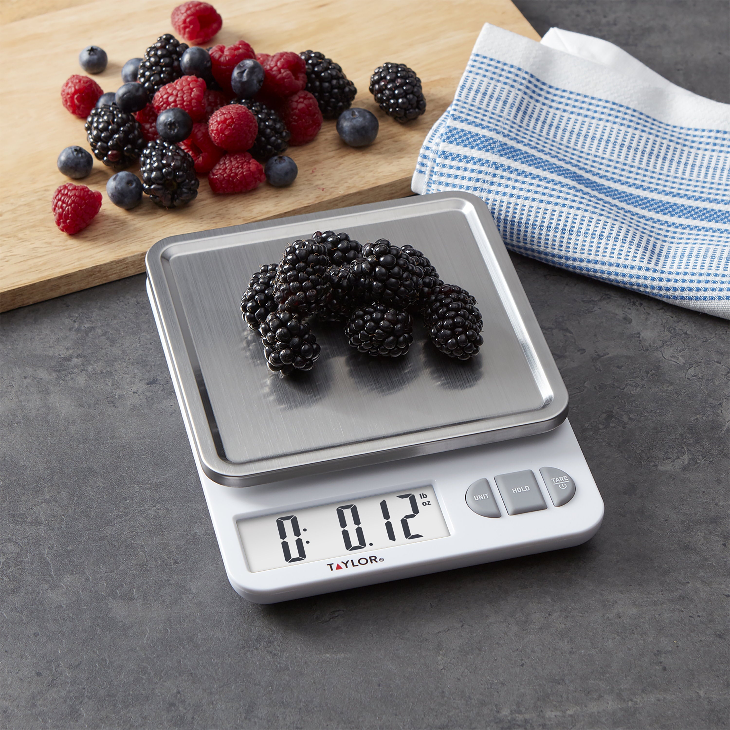 11lb Digital Kitchen Scale and Food Scale with Removable Stainless Steel Tray Cooking, Baking, Meal Prepping W...