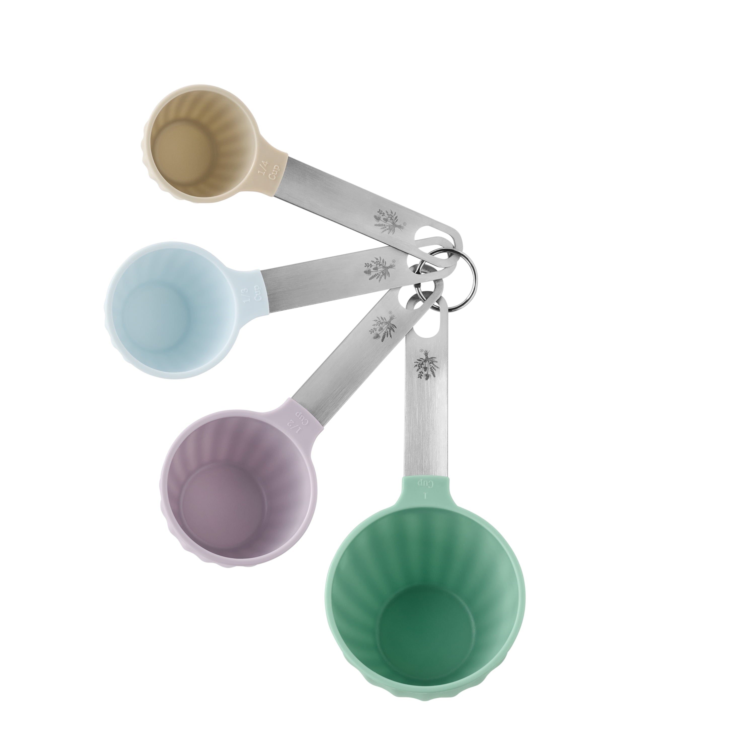 8-Piece Plastic Measuring Cup and Spoon Set, Multicolor