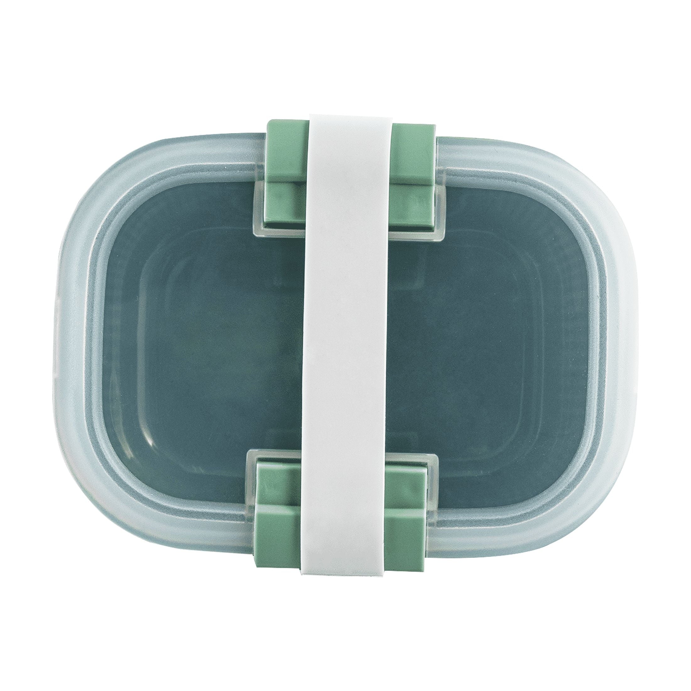 Food Storage Snack Container, Plastic, Rectangle, Green, 19oz Capacity, Best Used for On-the-Go Snacks and Small Port...