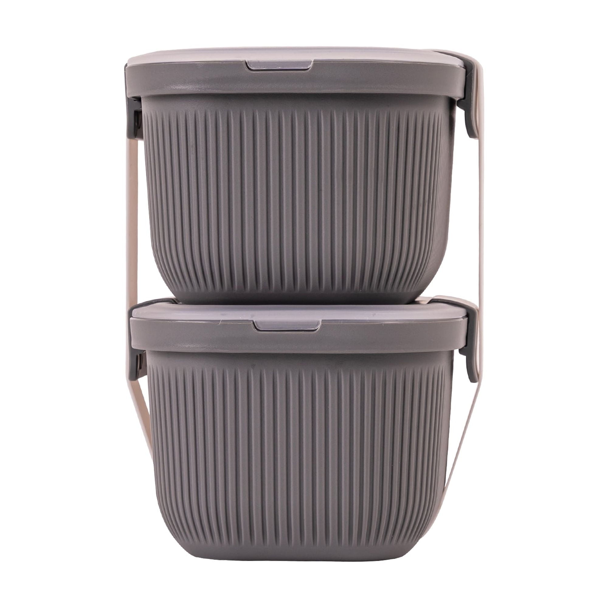 Plastic Food Storage Bento Snack Container, Rectangle, Grey, 19oz Capacity, Made for Portable Food Storage