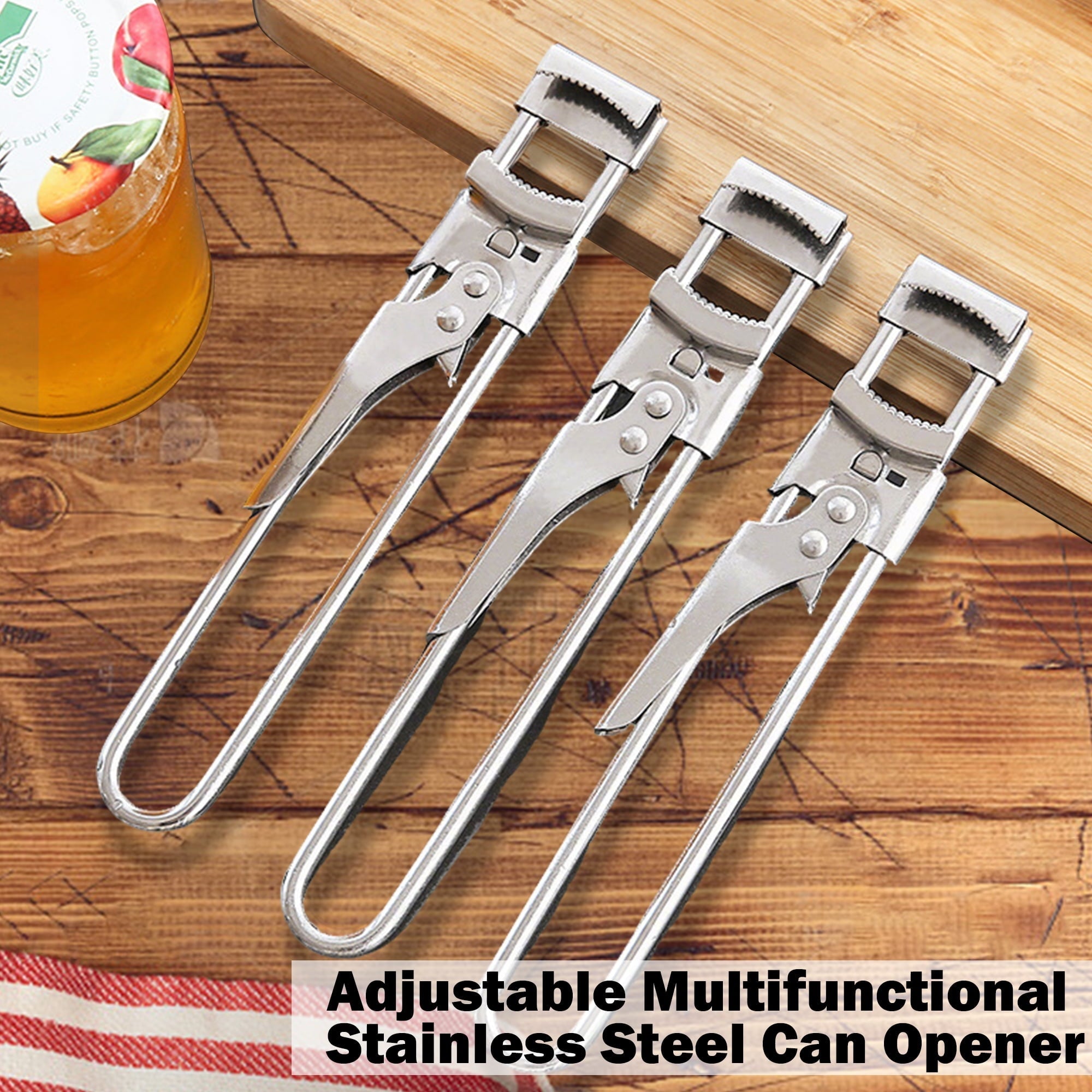 1 Counts Jar Opener for Weak Hands, Multifunctional Adjustable Can Opener, Stainless Steel Jar Lid Opener Bottle Open...