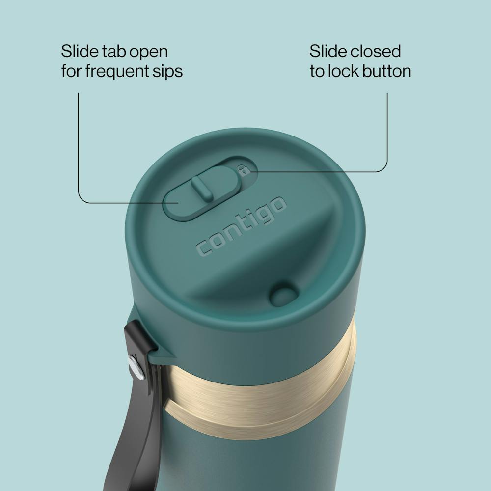 16oz AutoSeal® Bottle - Mineral Teal Champagne