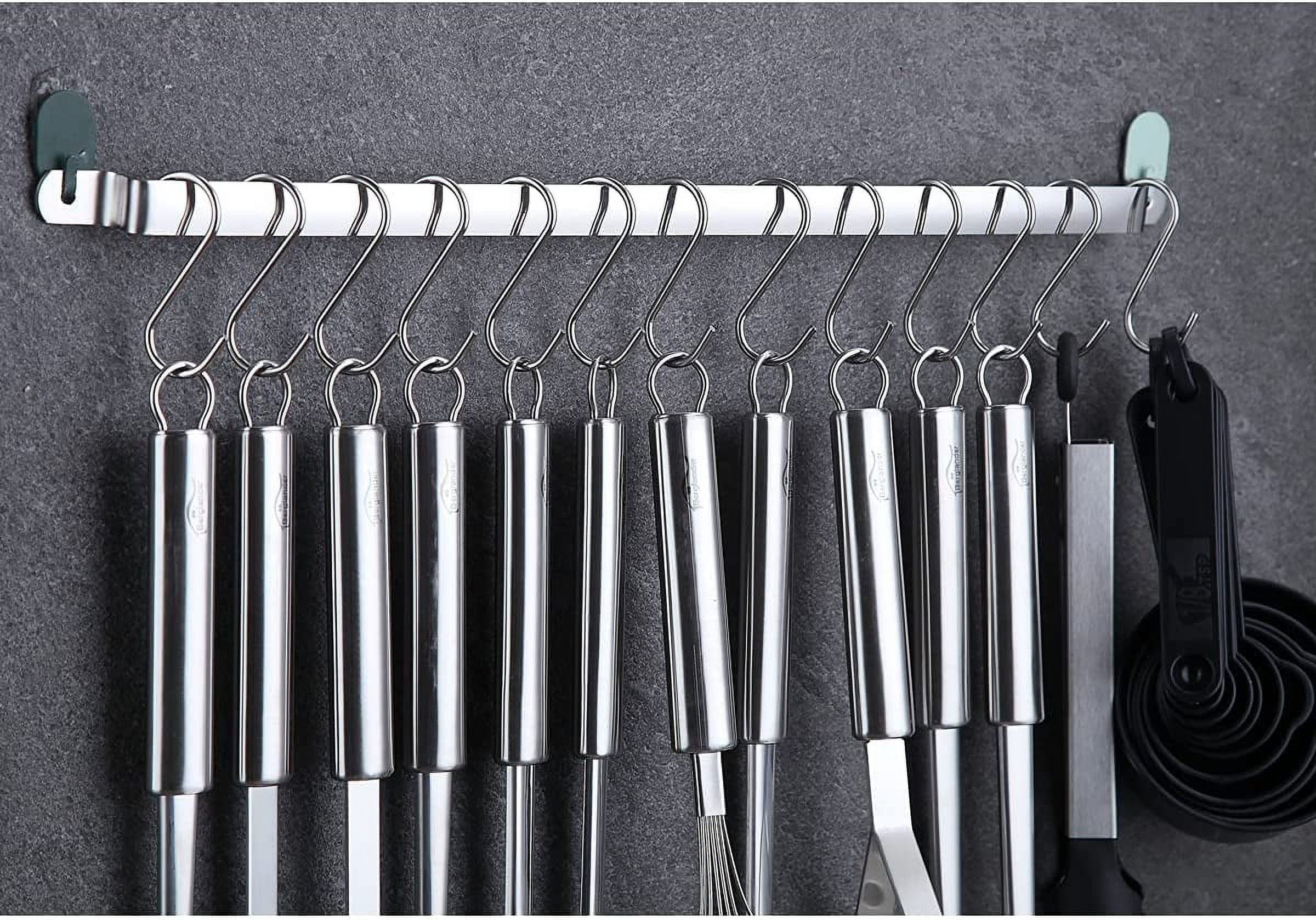Kitchen Utensils Set 37 Pieces, Stainless Steel Cooking Utensils Set, Kitchen Gadgets Cookwarewith Hooks For H...