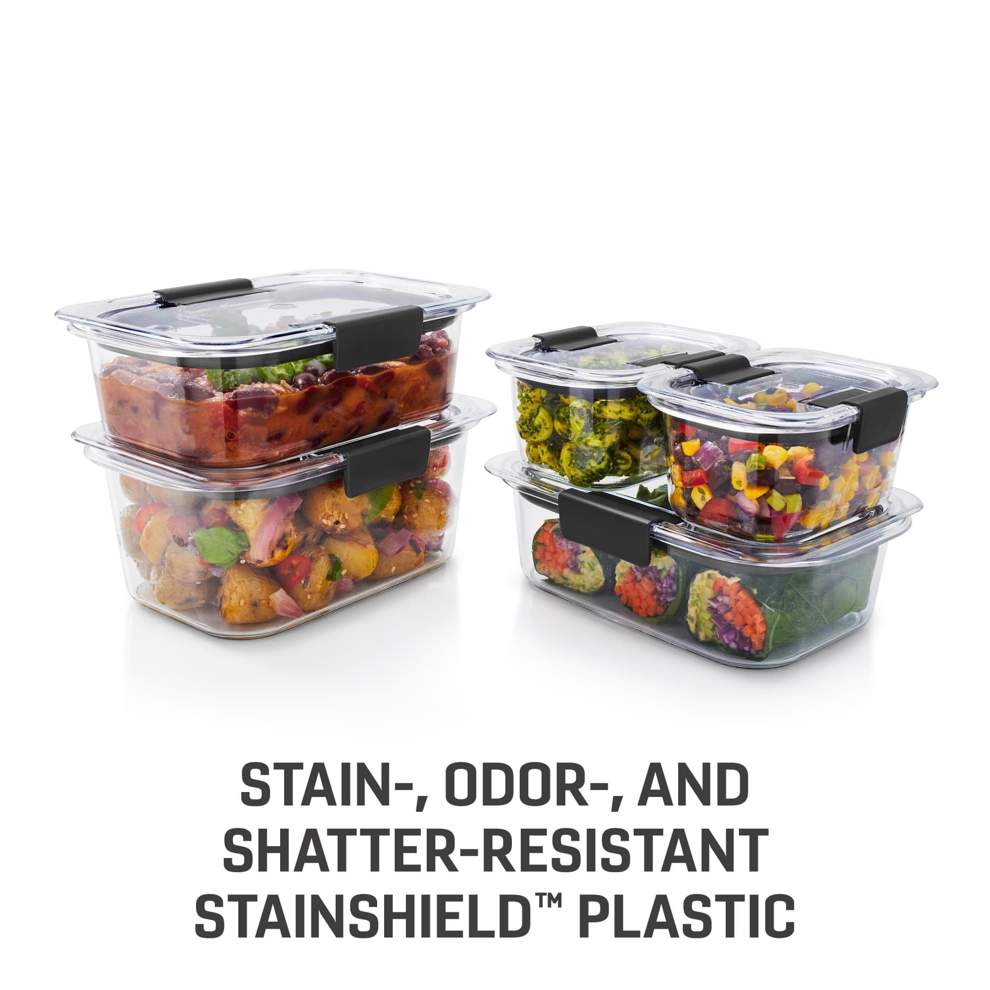 10-Piece Set, Leak-Proof and Clear Food Storage Containers
