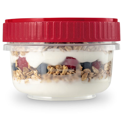 (3 pack) & Seal 1.6-Cup Food Storage Containers, Ruby Red, 3 pack