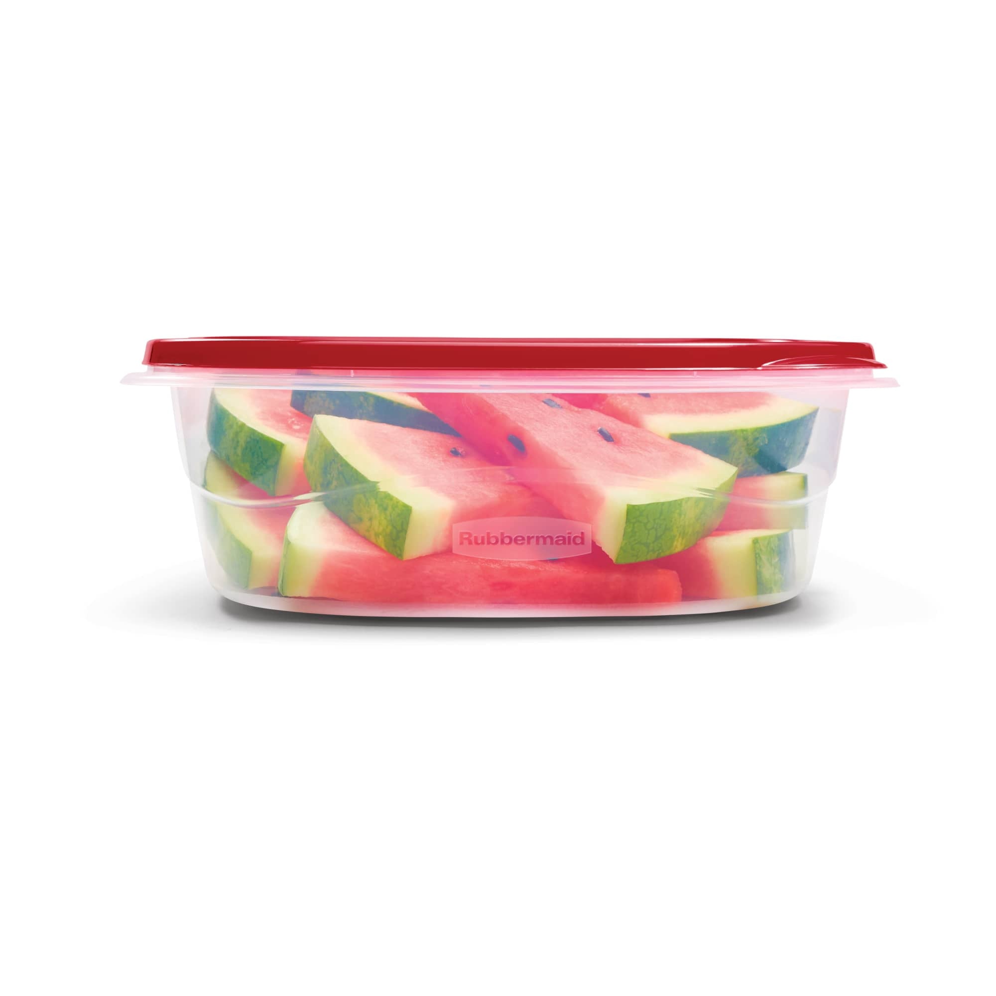 1.26-Cup Small Square Food Storage Containers, Ruby Red, 5 pack