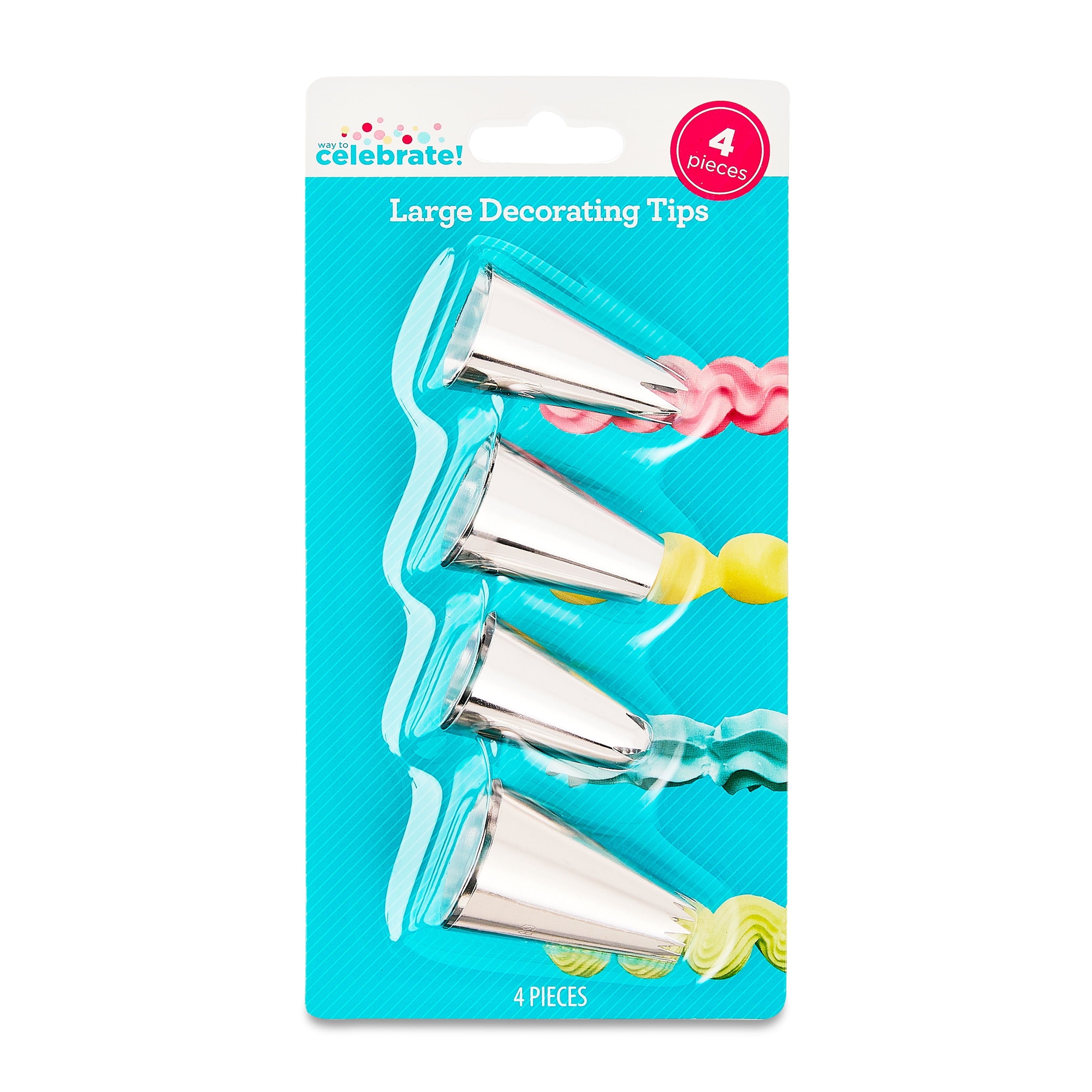 Large Decorating Tips, 4 Pieces