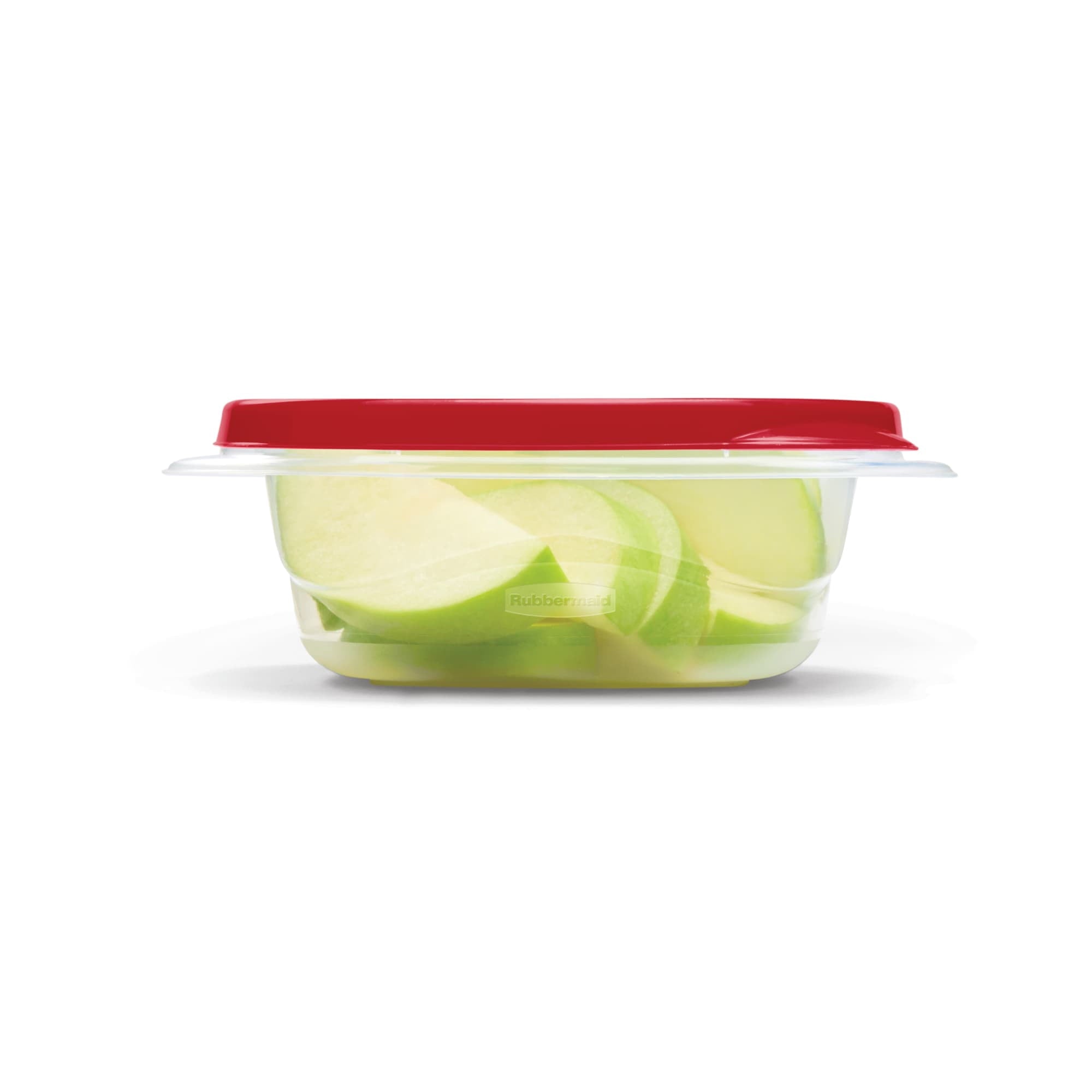 1.26-Cup Small Square Food Storage Containers, Ruby Red, 5 pack